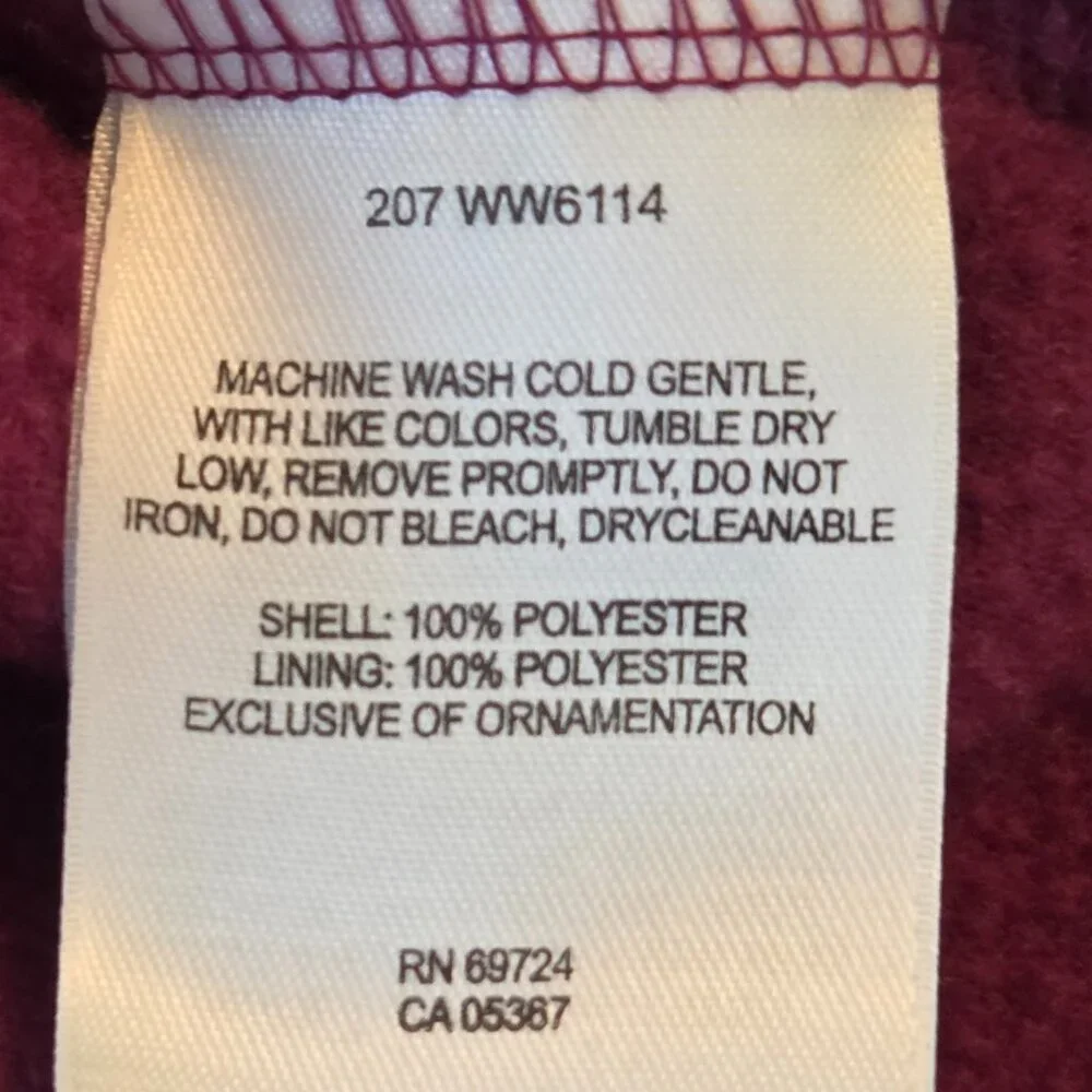 Columbia Women’s Full Zip Fleece Jacket, Plum/Magenta, Women's 2X